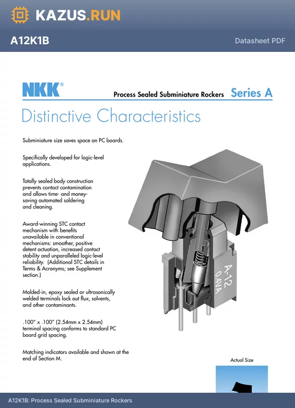 A25KB datasheet - 28V 28V DPDT Through Hole Rocker Switches RoHS