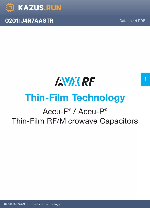 02011K8R2ABSTR datasheet - Thin-Film Technology