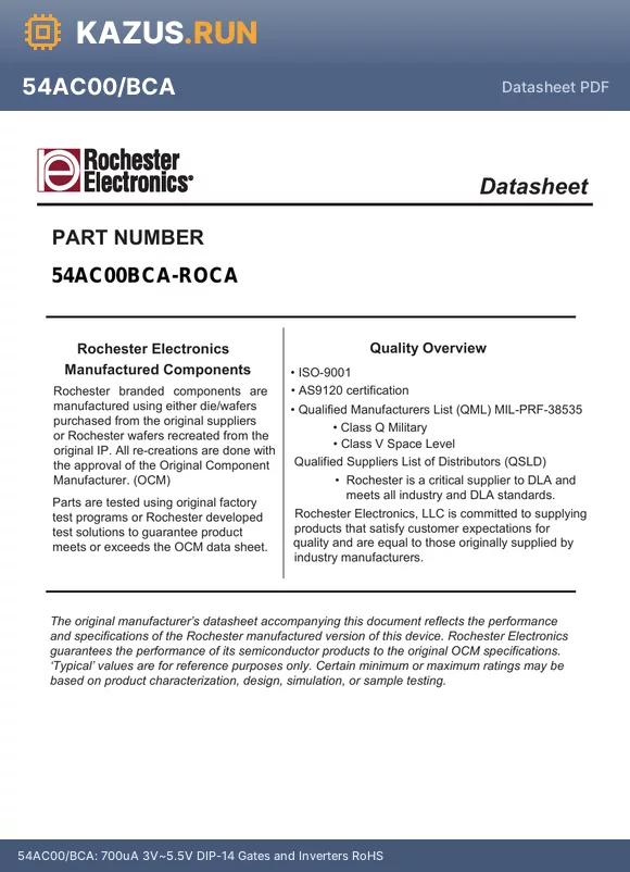 54AC00BCA-ROCA datasheet - 