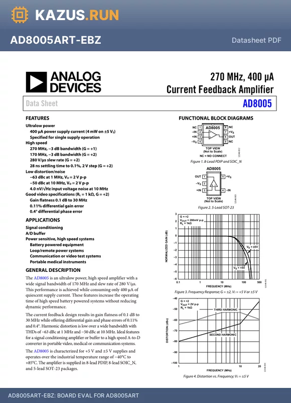 AD8005ARTZ-R2 datasheet - 