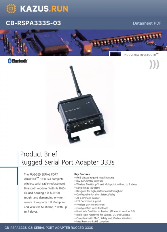 CB-RSPA333S-01 datasheet - 