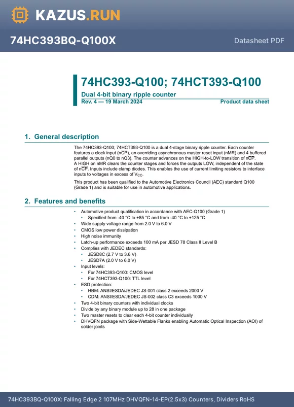 74HC393D-Q100 datasheet - 