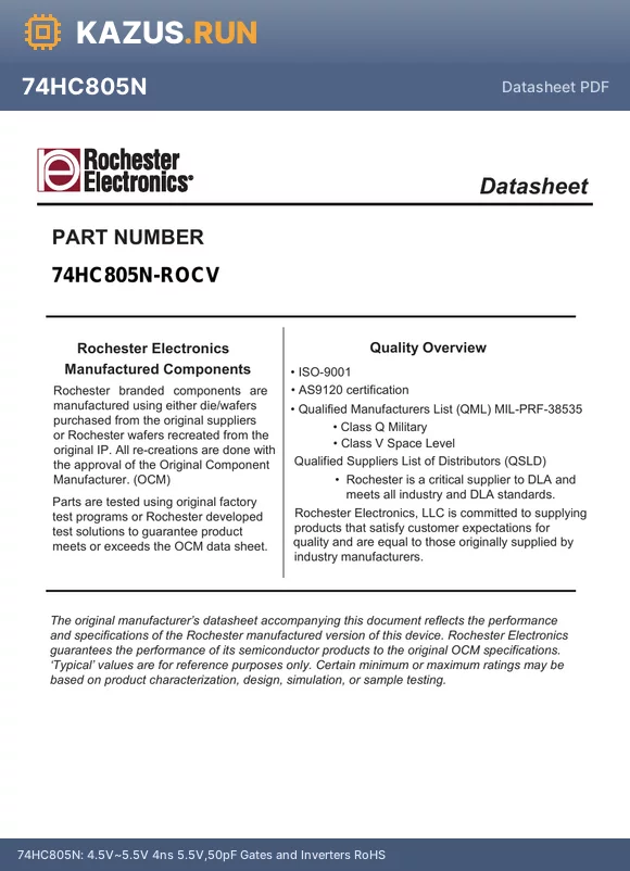 74HC805N-ROCV datasheet - 