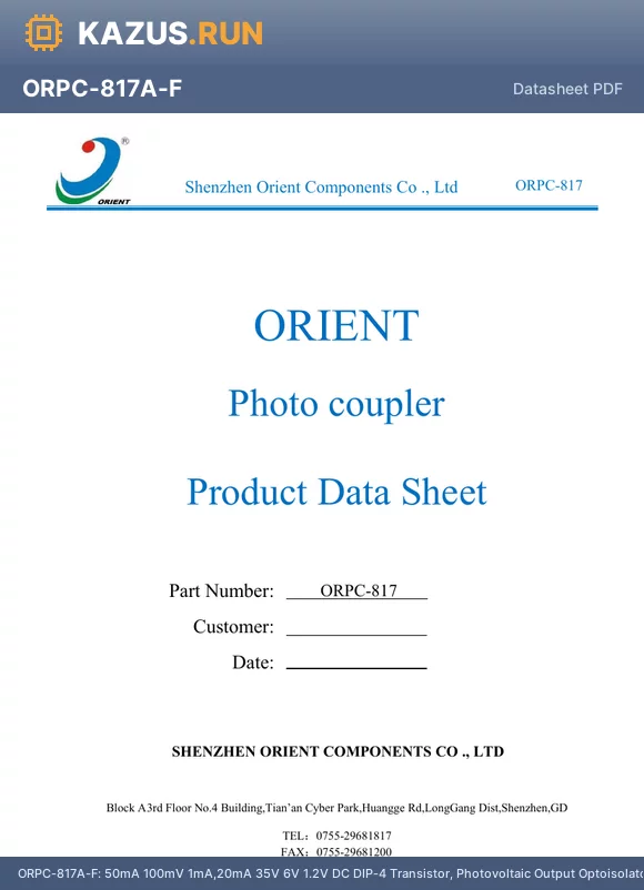 ORPC-817B datasheet - 