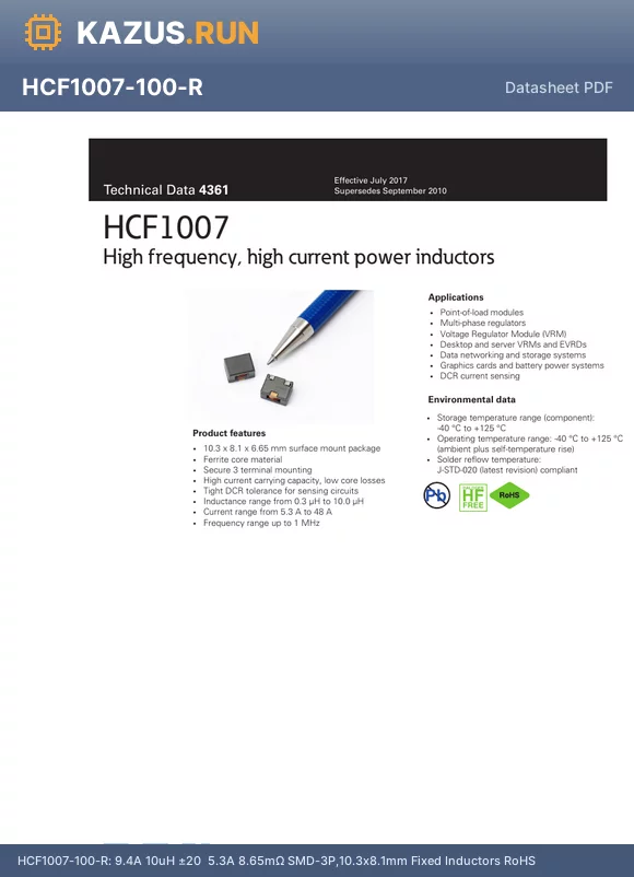 HCF1007-R30-R datasheet - 