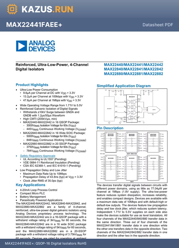 MAX22881FAAP datasheet - 
