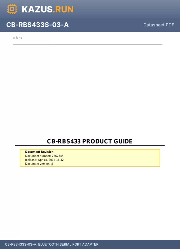 CB-RBS433 datasheet - 