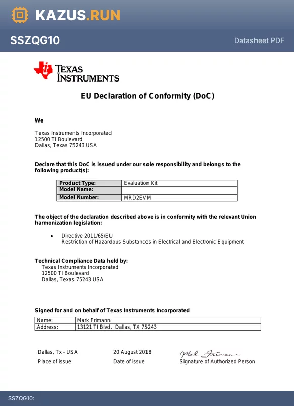 SSZQG10 datasheet - 