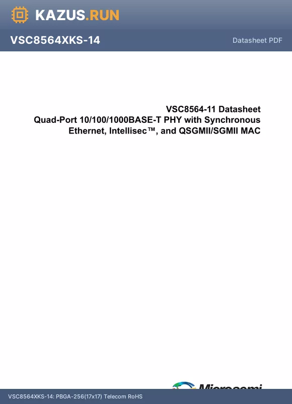 VSC8564 datasheet - Ethernet PHYs / Ethernet