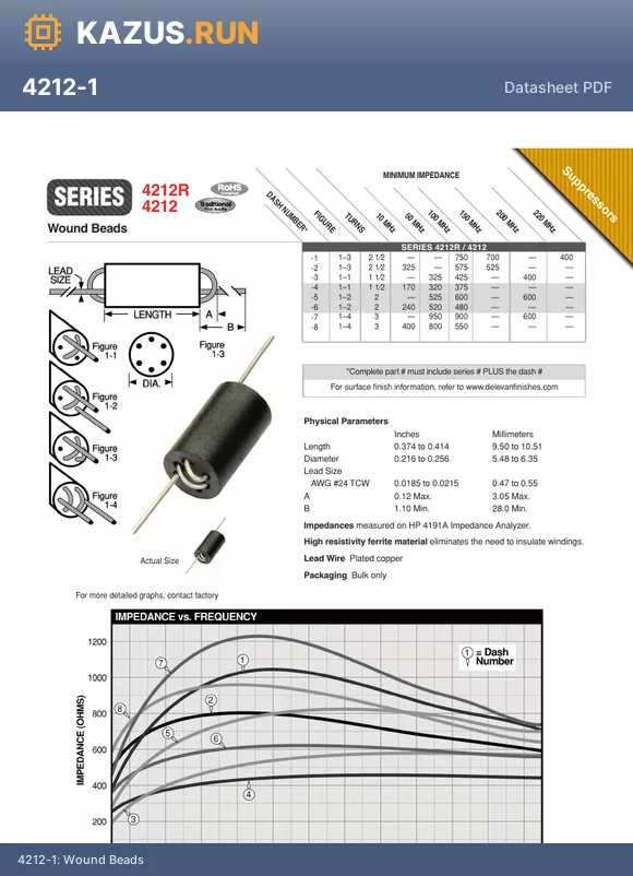 4212-6 datasheet - Wound Beads