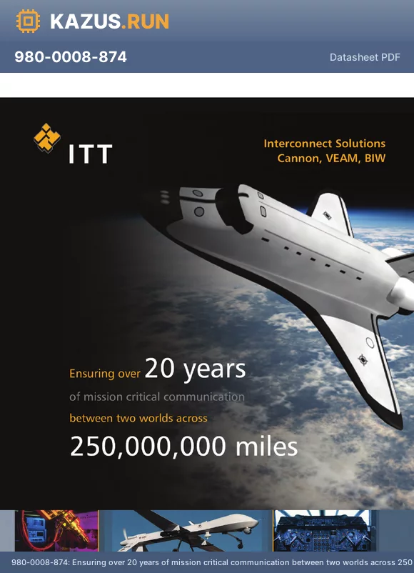DBMC24W7PJA101 datasheet - Ensuring over 20 years of mission critical communication between two worlds across 250,000,000 milies