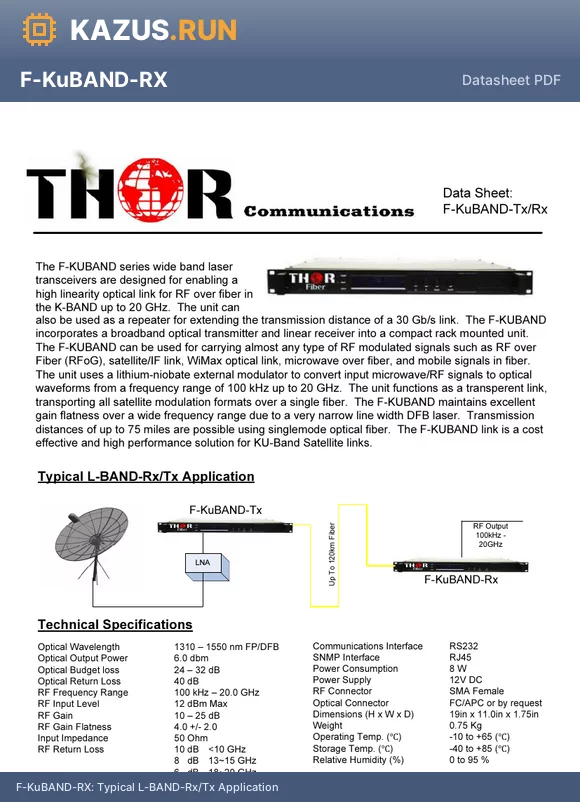 F-KuBAND-RX datasheet - Typical L-BAND-Rx/Tx Application