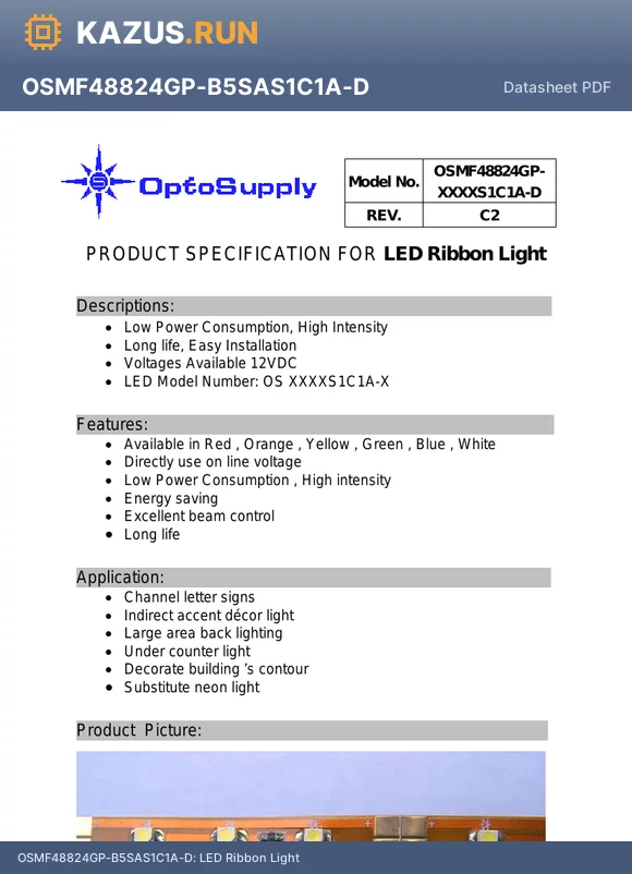 OSMF48824GP-R5MAS1C1A-D datasheet - LED Ribbon Light