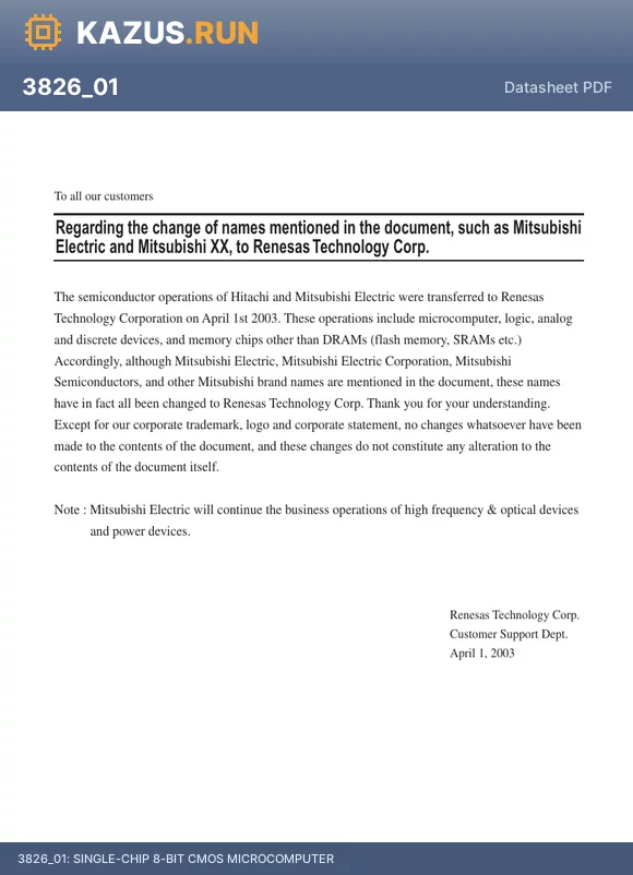 M38061MA-XXXFP datasheet - SINGLE-CHIP 8-BIT CMOS MICROCOMPUTER