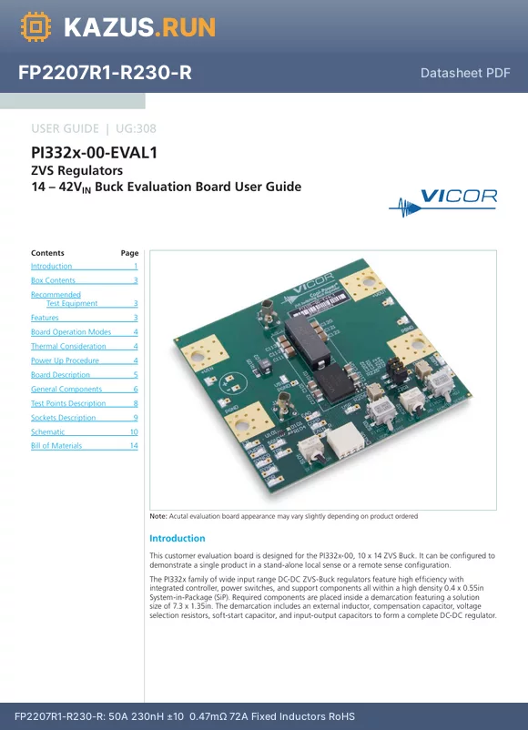 FP2207R1-R230-R datasheet - 50A 230nH a10% 0.47mY 72A Fixed Inductors RoHS