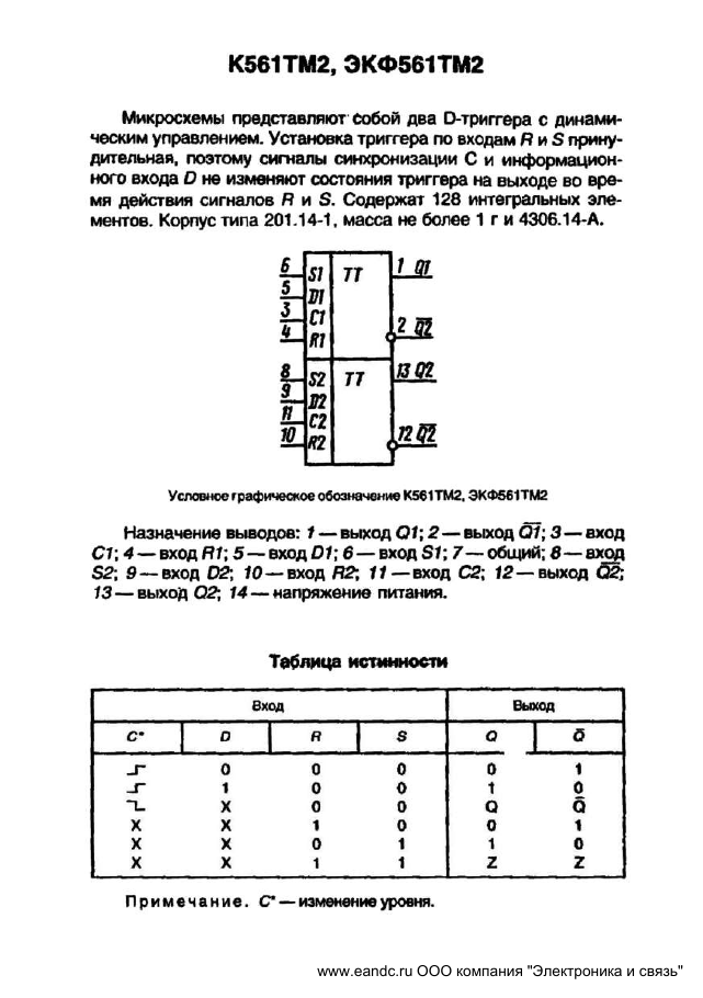 КР1561ТМ2 — datasheet