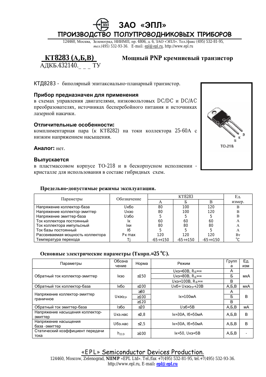 КТ8283 (А, Б, В)